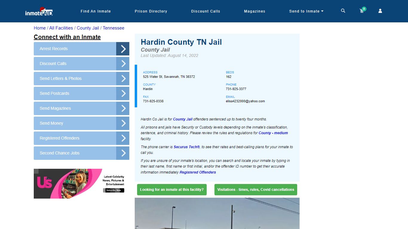Hardin County TN Jail - Inmate Locator - Savannah, TN